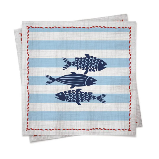 Imagem GUARDANAPO PAP SARDINES 32,5X32,5 PT C/20 FLS