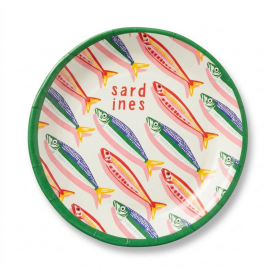 Imagem CJ DE PRATOS SOBREMESA EM MELAMINA PEIXES VER 6PC