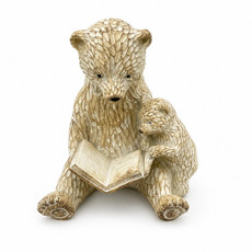 Imagem de ESCULTURA URSO COM LIVRO EM RESINA AMADEIRADO - Inverno Verao Comercio De Modas E Decoracao Eireli