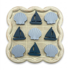 Imagem de OBJETO DECORATIVO EM MADEIRA JOGO BARCO E CONCHA - Inverno Verao Comercio De Modas E Decoracao Eireli