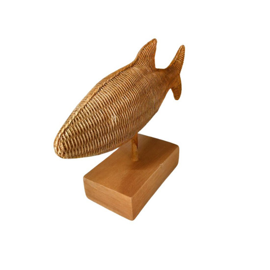 Imagem ESCULTURA TUBARA O EM RESINA TEXTURA PALHA