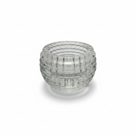 Imagem VASO DECORATIVO DE VIDRO TRANSPARENTE 9X9X6,5CM - GRILLO 55160
