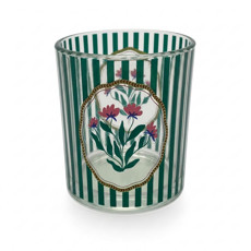Imagem de PORTA VELAS VIDRO LISTRAS FLOWER 8X10CM - Yangzi Brasil Corporation S A 