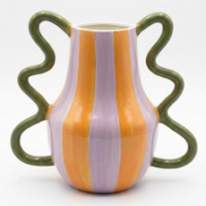 Imagem de VASO C/ALCA LISTRAS CERAM 31X18X27,5CM - Yangzi Brasil Corporation S A 