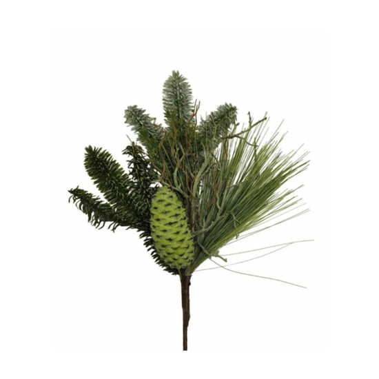 Imagem HASTE CIPRESTE PINHA TOQUE REAL 46CM VERDE