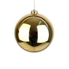 Imagem de BOLA NATALINA METALIZADA 12CM DOURADO - Grillo Ltda