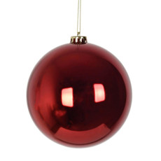 Imagem de BOLA NATALINA METALIZADA 15CM VERMELHO - Grillo Ltda