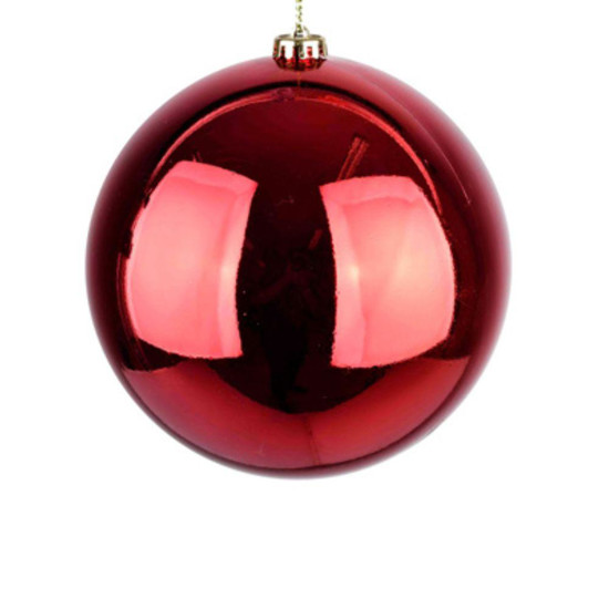 Imagem BOLA NATALINA METALIZADA 12CM VERMELHO