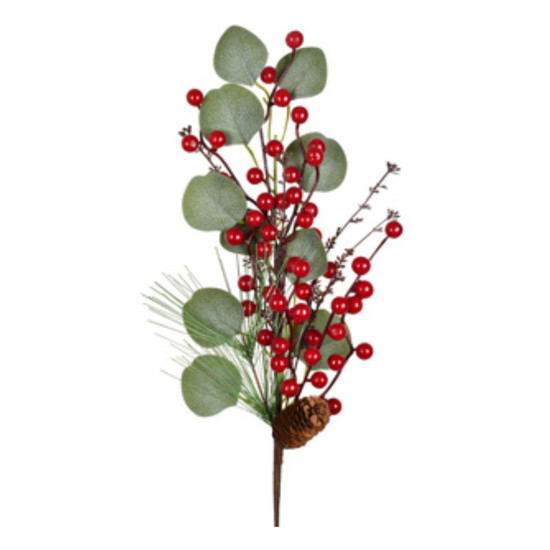 Imagem HASTE BERRY EUCALIPTO 63CM VERMELHO VERDE