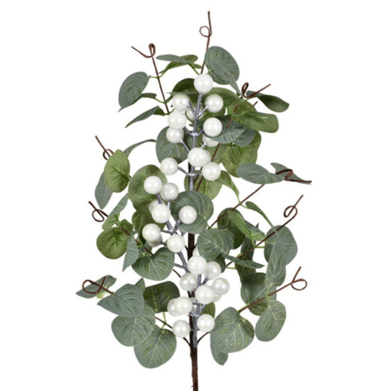Imagem HASTE EUCALIPTO BERRY 50CM PEROLA
