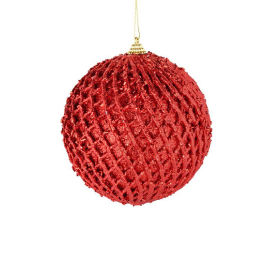 Imagem BOLA DECORADA 12CM VERMELHO