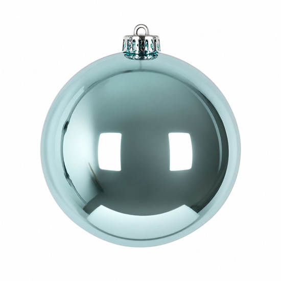 Imagem BOLA NATALINA METALIZADA 15CM AZUL CLARO