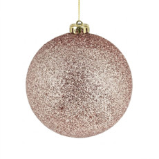 Imagem de BOLA NATALINA GLITTER 12CM CHAMPANHE - Grillo Ltda