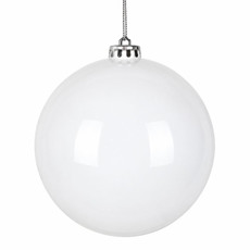 Imagem de BOLA NATALINA METALIZADA 15CM BRANCO - Grillo Ltda