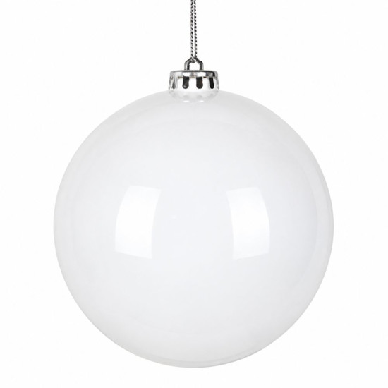 Imagem BOLA NATALINA METALIZADA 15CM BRANCO