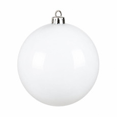 Imagem de BOLA NATALINA METALIZADA 20CM BRANCO - Grillo Ltda