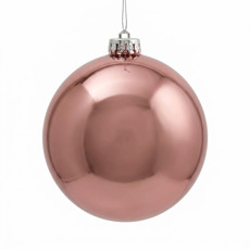 Imagem de BOLA NATALINA METALIZADA 20CM ROSA CLARO - Grillo Ltda