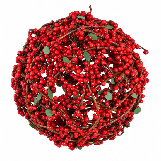 Imagem BOLA DECORATIVA ARAMADA NATAL 10CM VERMELHO
