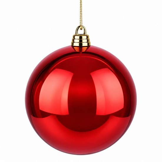 Imagem BOLA NATALINA METALIZADA 30CM VERMELHO