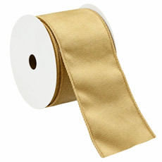 Imagem de FITA ARAMADA VELUDO 6,3CM X 9,14M CHAMPANHE - Grillo Ltda