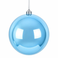 Imagem de BOLA NATALINA PEROLADA 20CM AZUL CLARO - Grillo Ltda