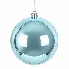 Imagem de BOLA NATALINA METALIZADA 20CM AZUL CLARO - Grillo Ltda