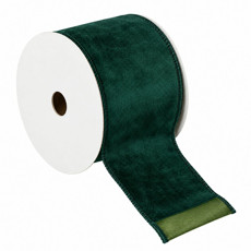 Imagem de FITA ARAMADA VELUDO 6,3CM X 9,14M VERDE - Grillo Ltda
