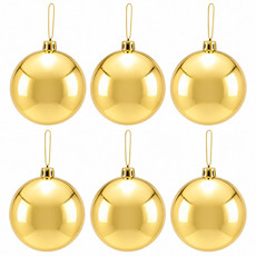 Imagem de JOGO DE BOLAS NA TALINA COR DOURADO 6 BOLAS DE 4CM - GRILLO 52364 - Grillo Ltda